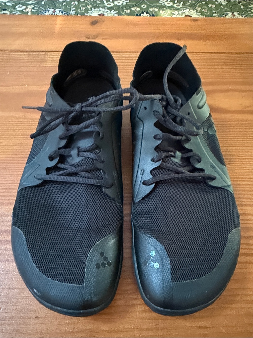 VivoBarefoot Men's Black Primus Lite Mesh Minimalist Lace-Up Sneakers, size 12.5